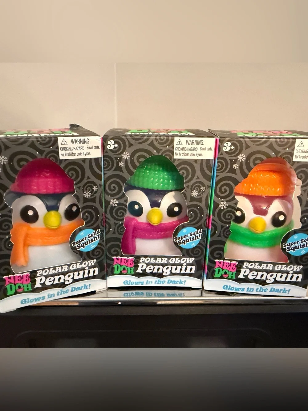 NeeDoh Polar Glow Penguin- Set of 3